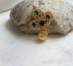 Elly’s Edison ultra golden pearl vintage brooch pendant 2in1: Extreme strong luster mirrored, 10.4mm, 3x4.6cm, daily office golden brooch