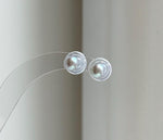 Elly’s 6.3mm Akoya ocean Natural Blue silver pearls earings: Extreme luster mirrored, s925 silver minimalist earrings studs.high quality daily office blue pearls earrings studs