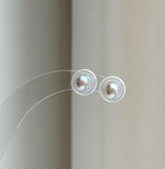 Elly’s 6.3mm Akoya ocean Natural Blue silver pearls earings: Extreme luster mirrored, s925 silver minimalist earrings studs.high quality daily office blue pearls earrings studs