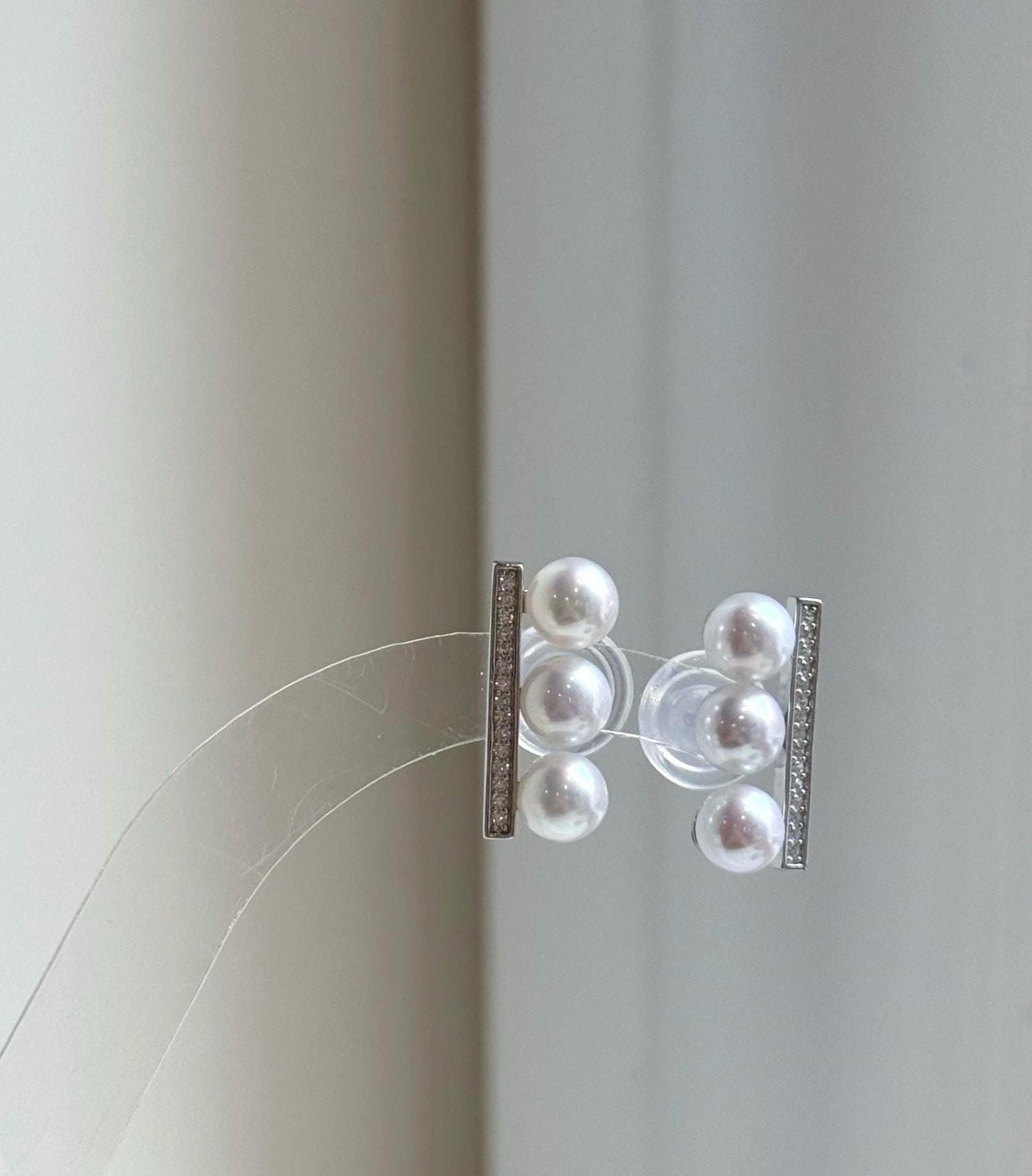 Elly’s 6pcs 6-6.2mm White Pearls Earrings: Extreme luster Mirrored, S925 silver earrings studs. Gift for her
