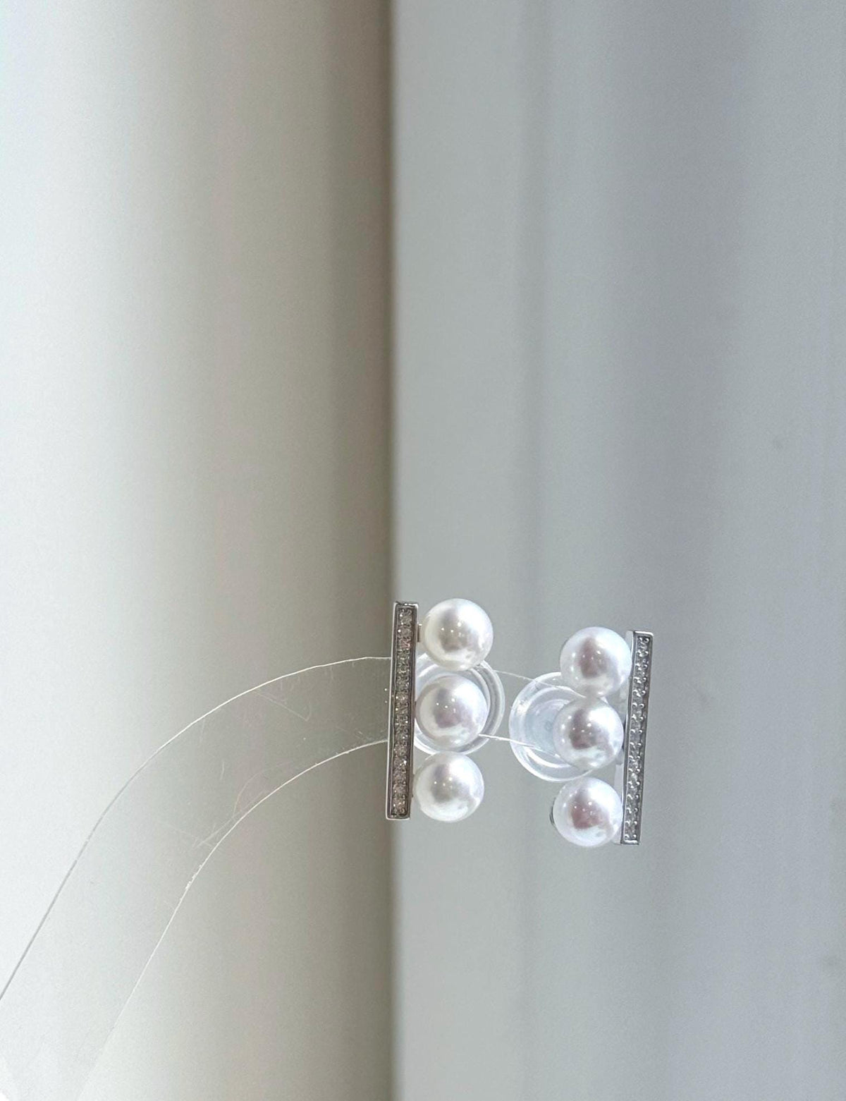 Elly’s 6pcs 6-6.2mm White Pearls Earrings: Extreme luster Mirrored, S925 silver earrings studs. Gift for her birthday