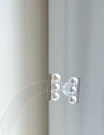 Elly’s 6pcs 6-6.2mm White Pearls Earrings: Extreme luster Mirrored, S925 silver earrings studs. Gift for her birthday