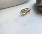 Elly’s 7.3mm Akoya blue silver ocean pearl Ring: Extreme luster mirrored, s925 silver adjustable ring. Pearl Jewelry Idea. gift for her high quality blue pearl string silver ring