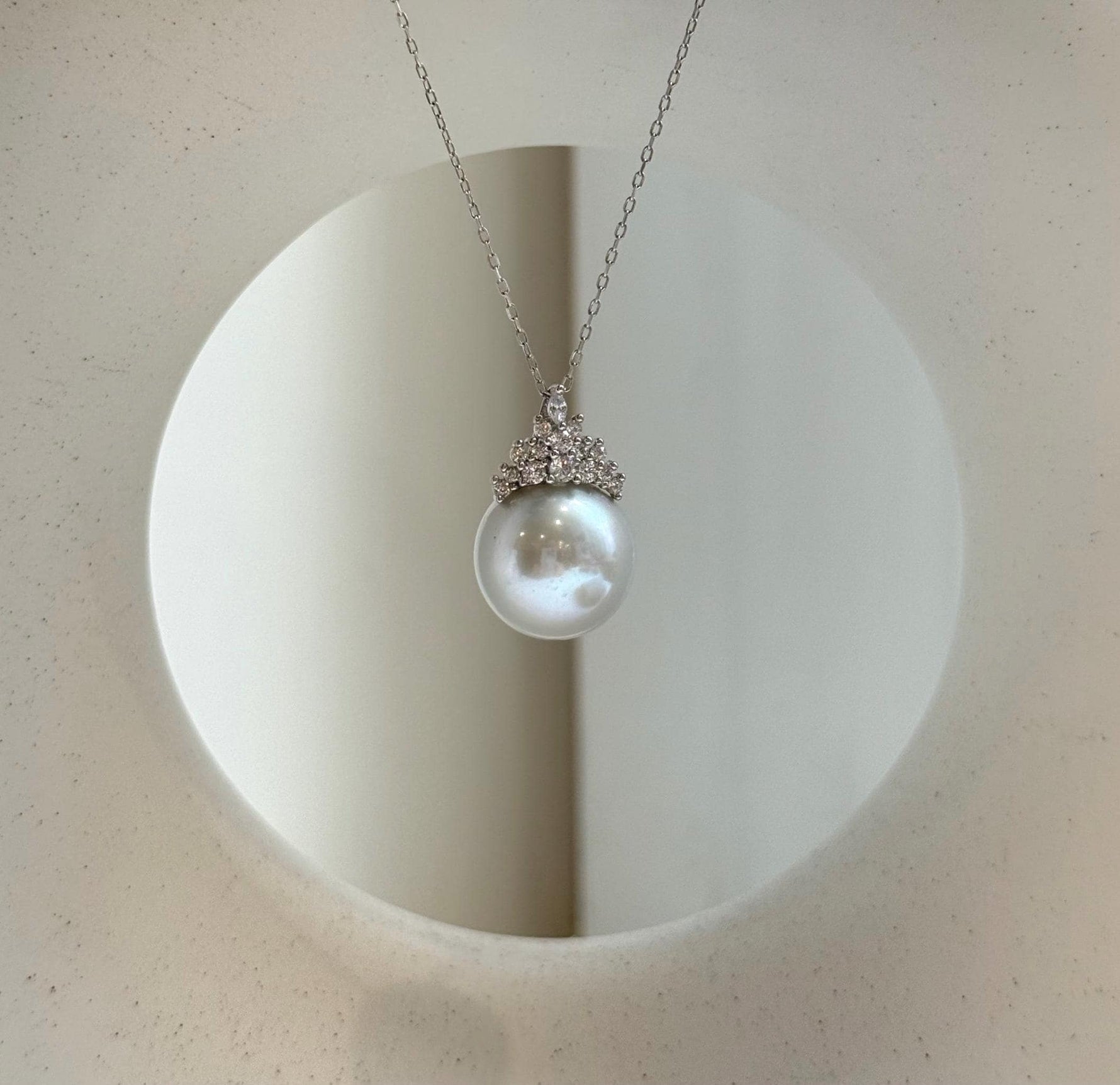 Elly’s 14.1mm Huge Edison Blue silver Pearl princess Pendant: Extreme luster, 2.2cm, s925 silver minimalist pendant necklace set. gift for her birthday anniversary daily office high quality huge pearl pendant