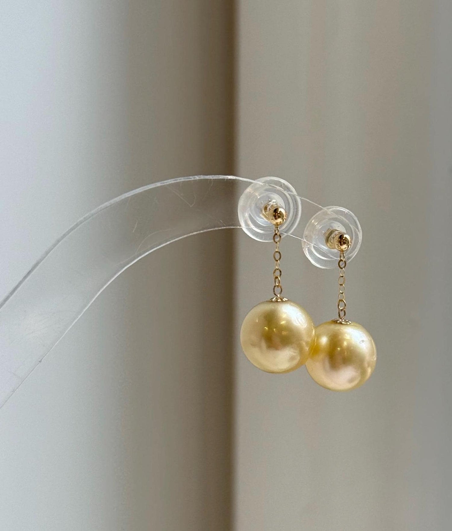 Elly’s Au750 18K gold South sea golden ocean pearls Earrings: Extreme luster mirrored, 11.1mm, 2.1cm,18k real gold earrings chandeliers. real gold pearls golden earrings high quality elegant gift for her birthday