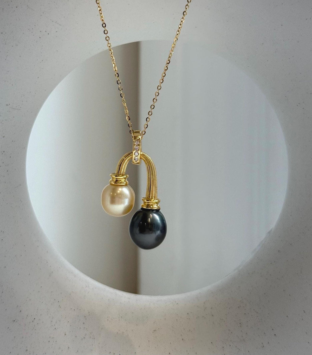 Elly’s Double South sea Golden Black platinum Tahitian pearls Pendant: 9.1-10.3mm, 1.7x3cm, Extreme luster, S925 Silver Cool pendant. gift for her