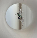 Elly’s Tahitian peacock hunter purple Ocean Pearl Bird Brooch pendant 2in1: Extreme luster mirrored, gift for her daily office brooch