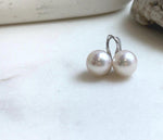 Elly’s 11.1mm Edison white Pearls pink hue Earrings Hooks: Extreme luster Mirrored, 1.8cm high, S925 silver minimalist earrings hooks.