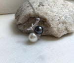 Elly’s Australian ocean Tahitian pearl Pendant: Extreme luster mirrored, 10-11.1mm, 2.7cm high, s925 silver floral pendant.