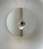 Elly’s Australian ocean Tahitian pearl Pendant: Extreme luster mirrored, 10-11.1mm, 2.7cm high, s925 silver floral pendant.