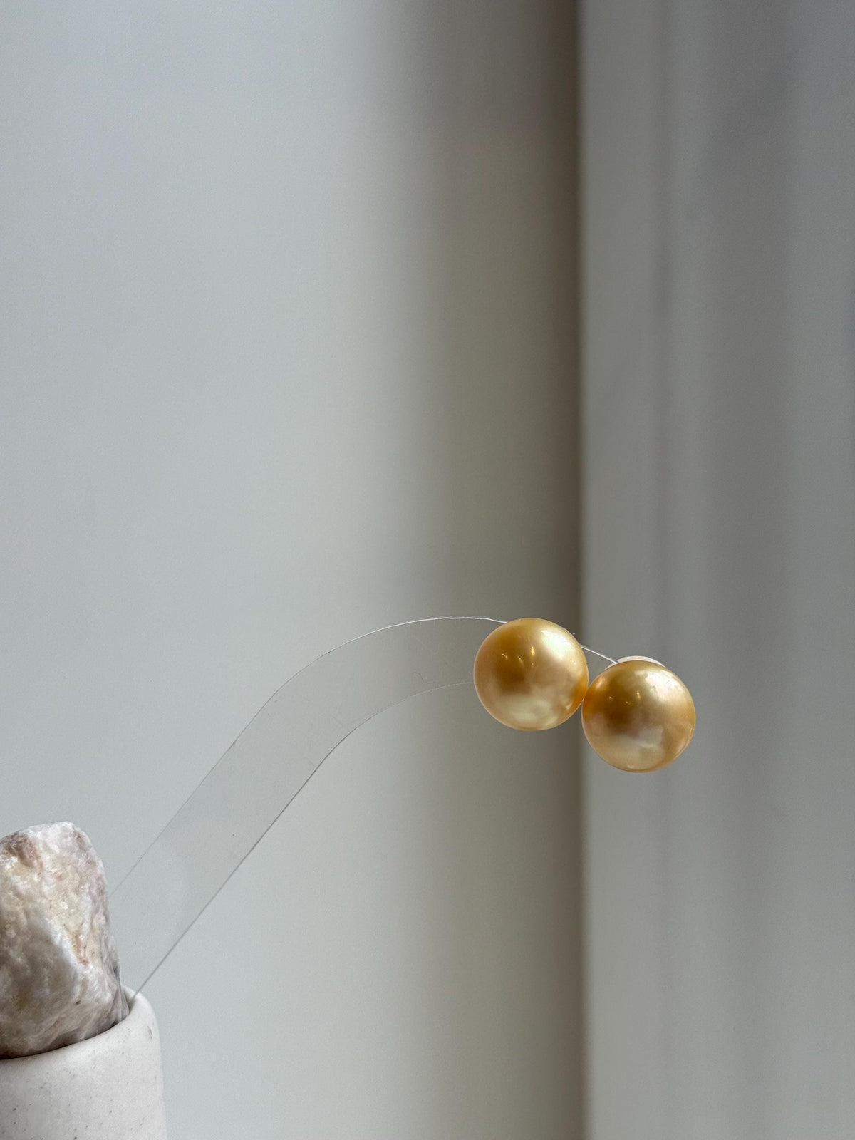 Elly’s 12.4mm Genius natural South sea ultra golden ocean Pearls Earrings studs: Extreme luster, S925 silver minimalist earrings studs. gift for her birthday