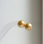 Elly’s 12.4mm Genius natural South sea ultra golden ocean Pearls Earrings studs: Extreme luster, S925 silver minimalist earrings studs. gift for her birthday