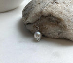 Elly’s 8.6mm Geniu Akoya blue silver ocean tail pearl Pendant: Extreme luster, 1.6cm high, s925 silver minimalist pendant. gift for her