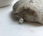 Elly’s 8.6mm Geniu Akoya blue silver ocean tail pearl Pendant: Extreme luster, 1.6cm high, s925 silver minimalist pendant. gift for her holiday
