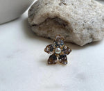 Elly’s Akoya blue silver Ocean Pearl Floral Brooch Pendant 2in1: Extreme luster mirrored, 5mm, gift for her