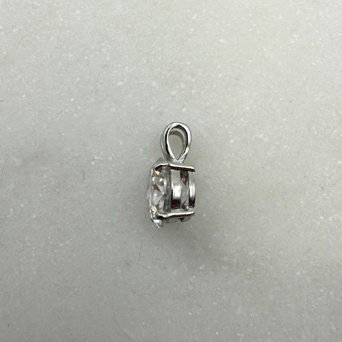 D/VVS1 Flawless Moissanite Pendant | 2ct/8mm Round Brilliant Cut Dainty Necklace | Solid S925 Silver Jewelry
