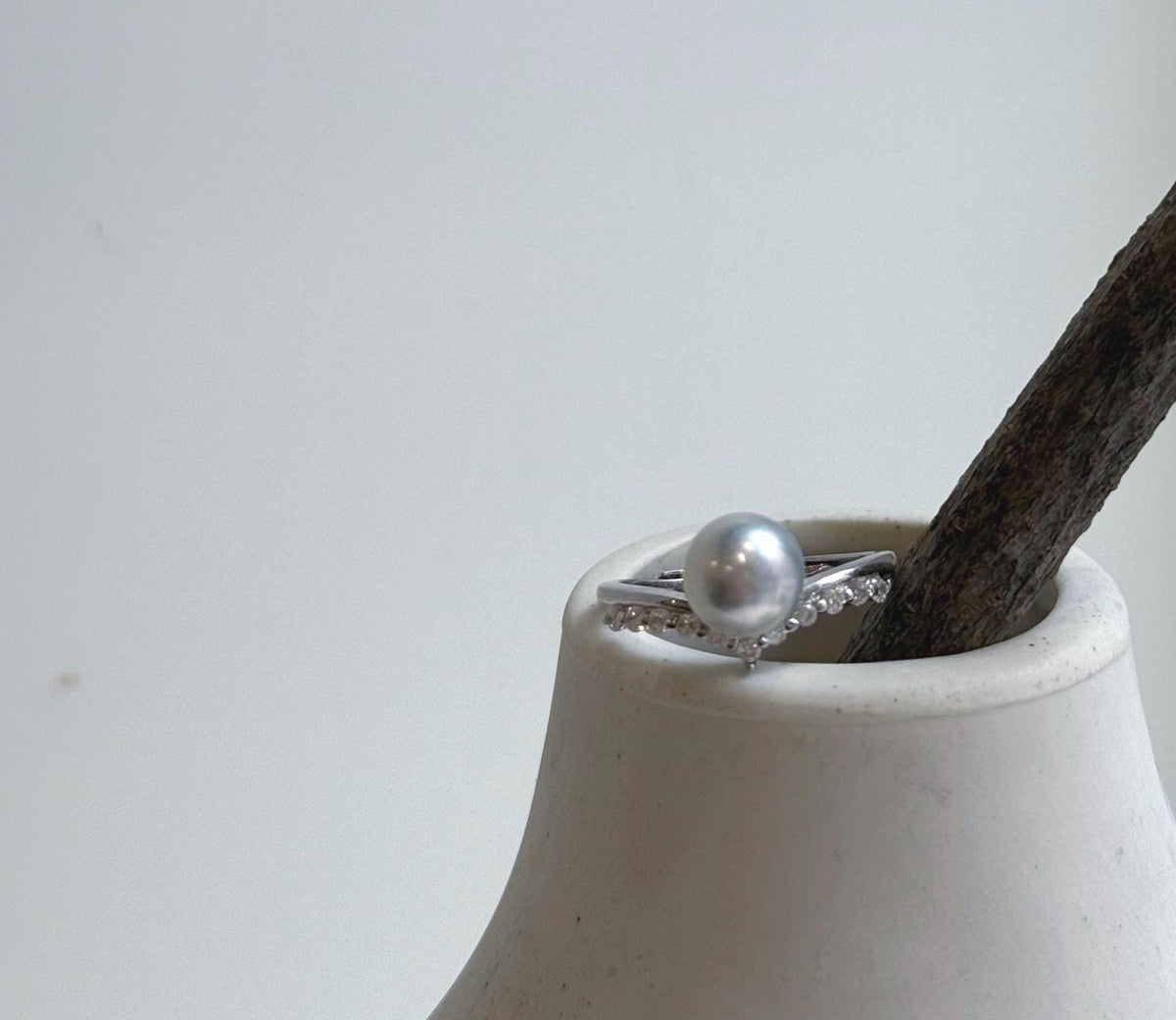 Elly’s 7mm Akoya blue silver ocean pearl Ring: Extreme luster mirrored, s925 silver adjustable ring. Pearl Jewelry Idea.