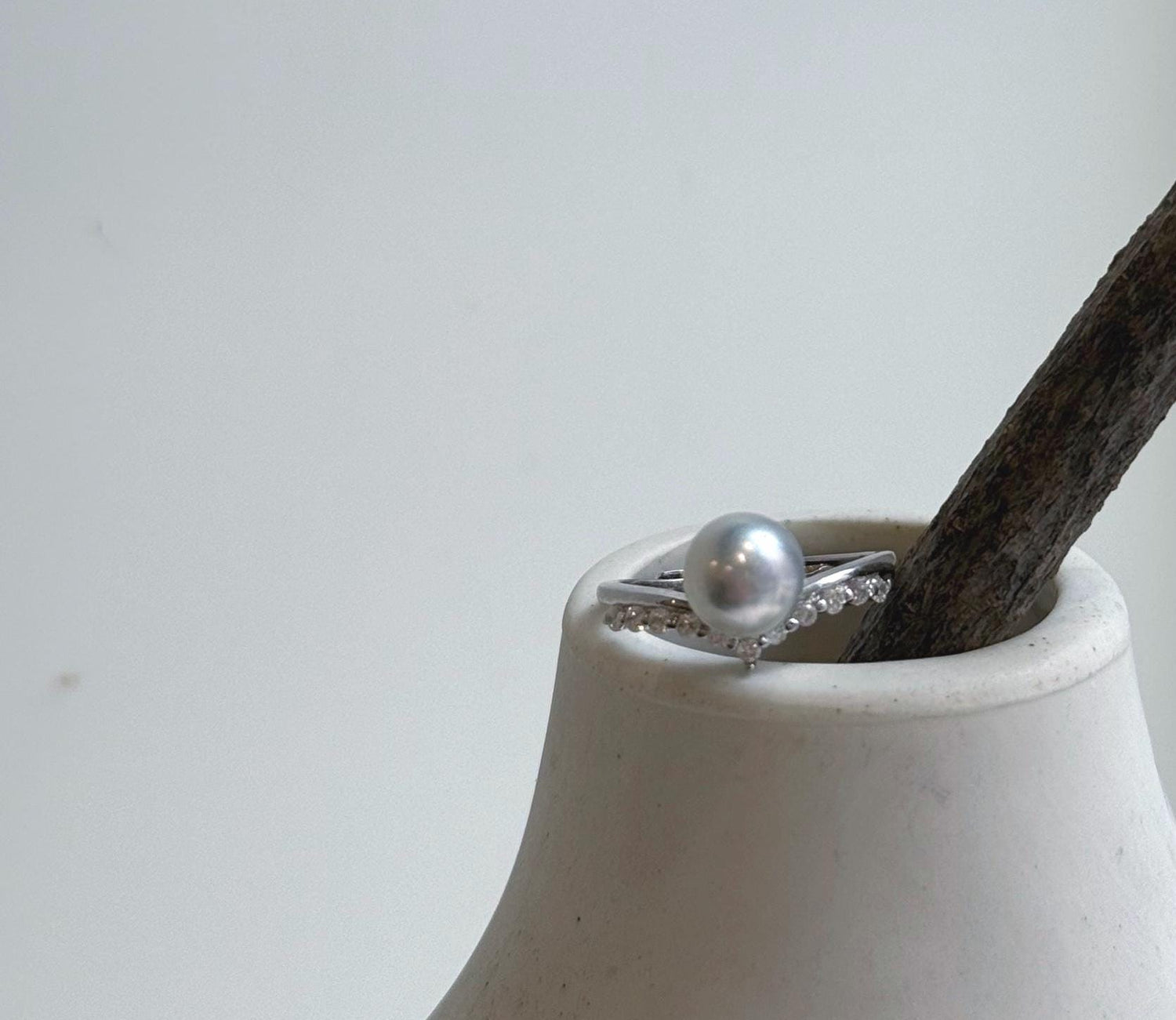 Elly’s 7mm Akoya blue silver ocean pearl Ring: Extreme luster mirrored, s925 silver adjustable ring. Pearl Jewelry Idea.