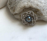 Elly’s 8.8mm Tahitian Hunter Ocean Pearl Floral Brooch: Extreme luster mirrored, 2.6cm dia. gift for her anniversary
