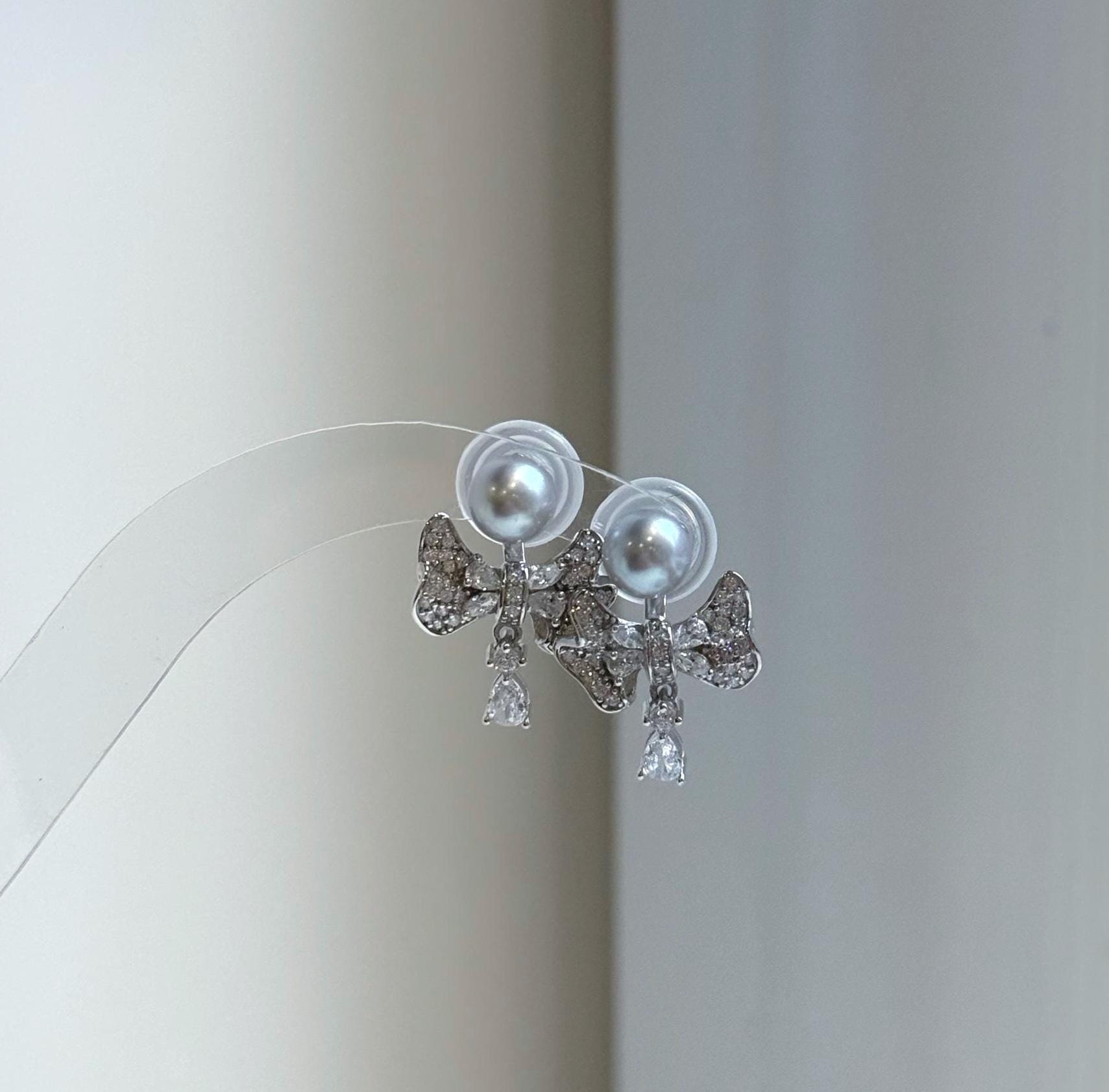 Elly’s Set of 6.6mm Akoya Blue silver ocean pearls Earrings studs: Extreme luster mirrored, s925 silver earrings stud with jackets.