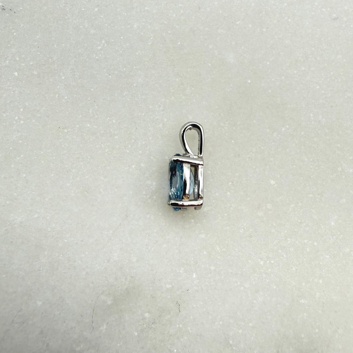 Sea Blue Oval Aquamarine Necklace, 1.0-1.5ct Lab Aquamarine Solitaire Pendant, Solid Sterling Silver Jewelry