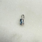Sea Blue Oval Aquamarine Necklace, 1.0-1.5ct Lab Aquamarine Solitaire Pendant, Solid Sterling Silver Jewelry