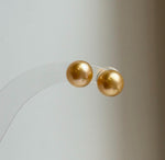 Elly’s 9.5mm Genius natural South sea Deep Gold ocean Pearls Earrings studs: Extreme luster, S925 silver minimalist earrings studs.