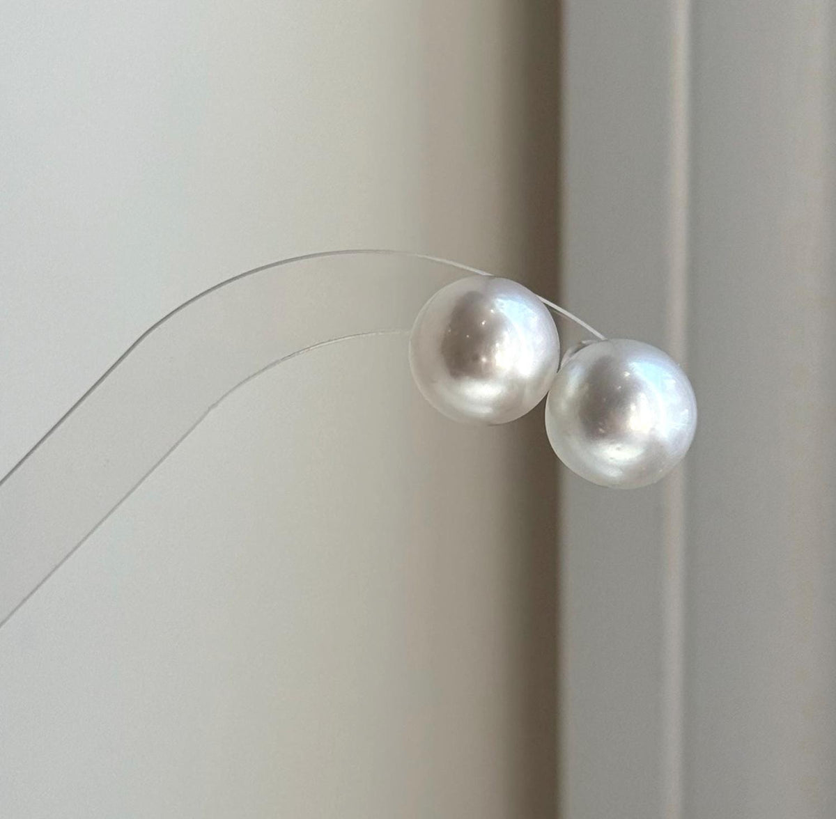 Elly’s 13.6mm Huge Australian Ocean White Pearls Earrings Studs: Extreme luster mirrored, S925 silver minimalist earrings studs. high quality pearls earrings studs for her anniversary