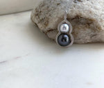 Elly’s 7.9-10.5mm Akoya Tahitian ocean pearl Pendant: Extreme luster, 3.1cm high, S925 Silver Gourd pendant Chain Set. gift for her birthday