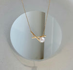 Elly’s 7.6mm Akoya off white Ocean Pearl pendant: Extreme luster mirrored, 1.2x2.2cm, S925 silver cute cool pendant chain magnetic clip set. pearl jewelry gift for her holiday