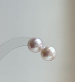 Elly’s 13.7mm Large Edison white Pearls Earrings studs: Extreme luster Mirrored mirrored, S925 silver minimalist earrings.high quality white large Edison pearls earrings studs for her daily office wear