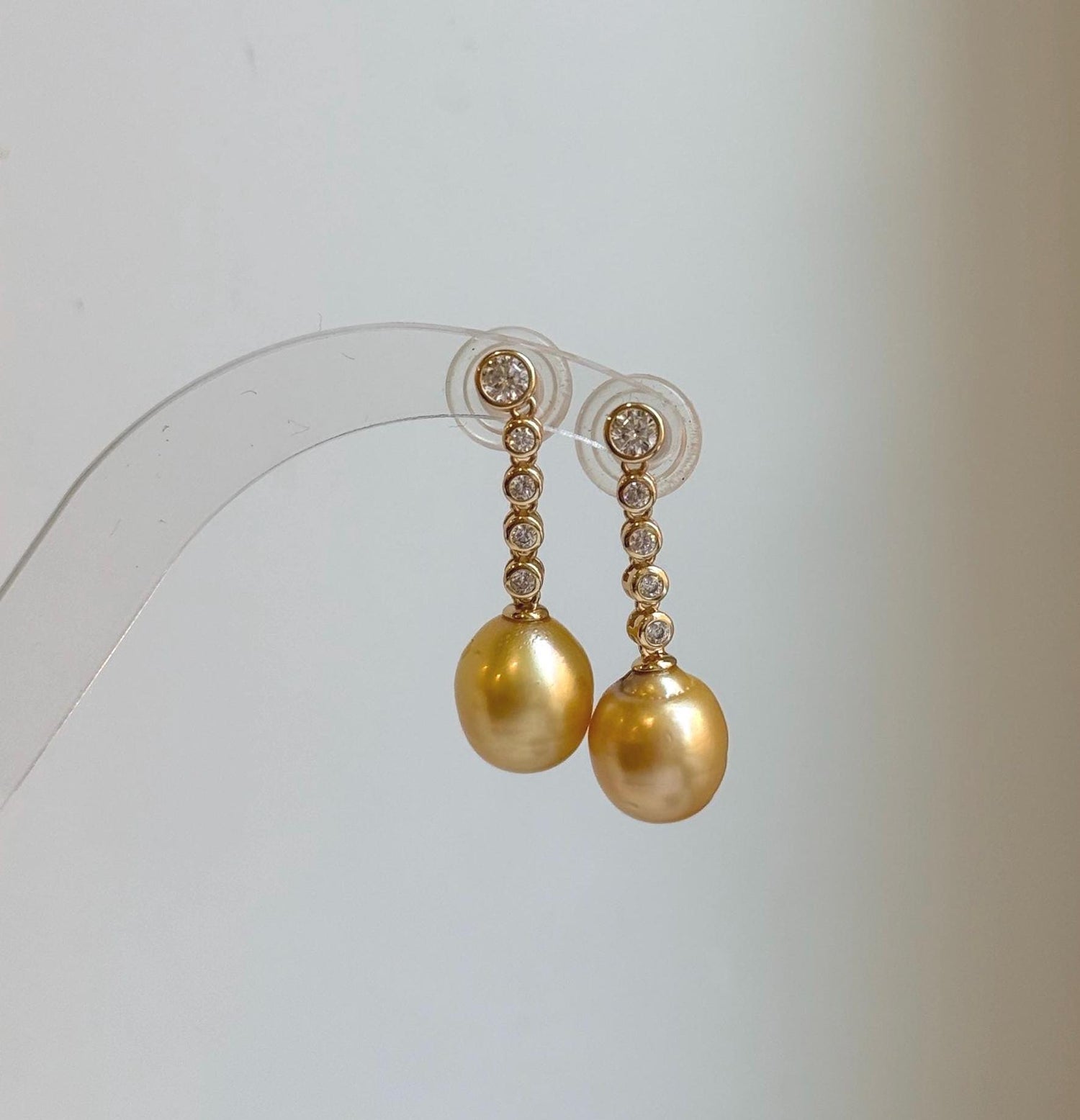 Elly’s 10.7mm Genius South sea deep golden ocean Pearls Earrings: Extreme luster mirrored, 3.1cm high, S925 silver earrings chandeliers. high quality daily office earrings gift for her birthday
