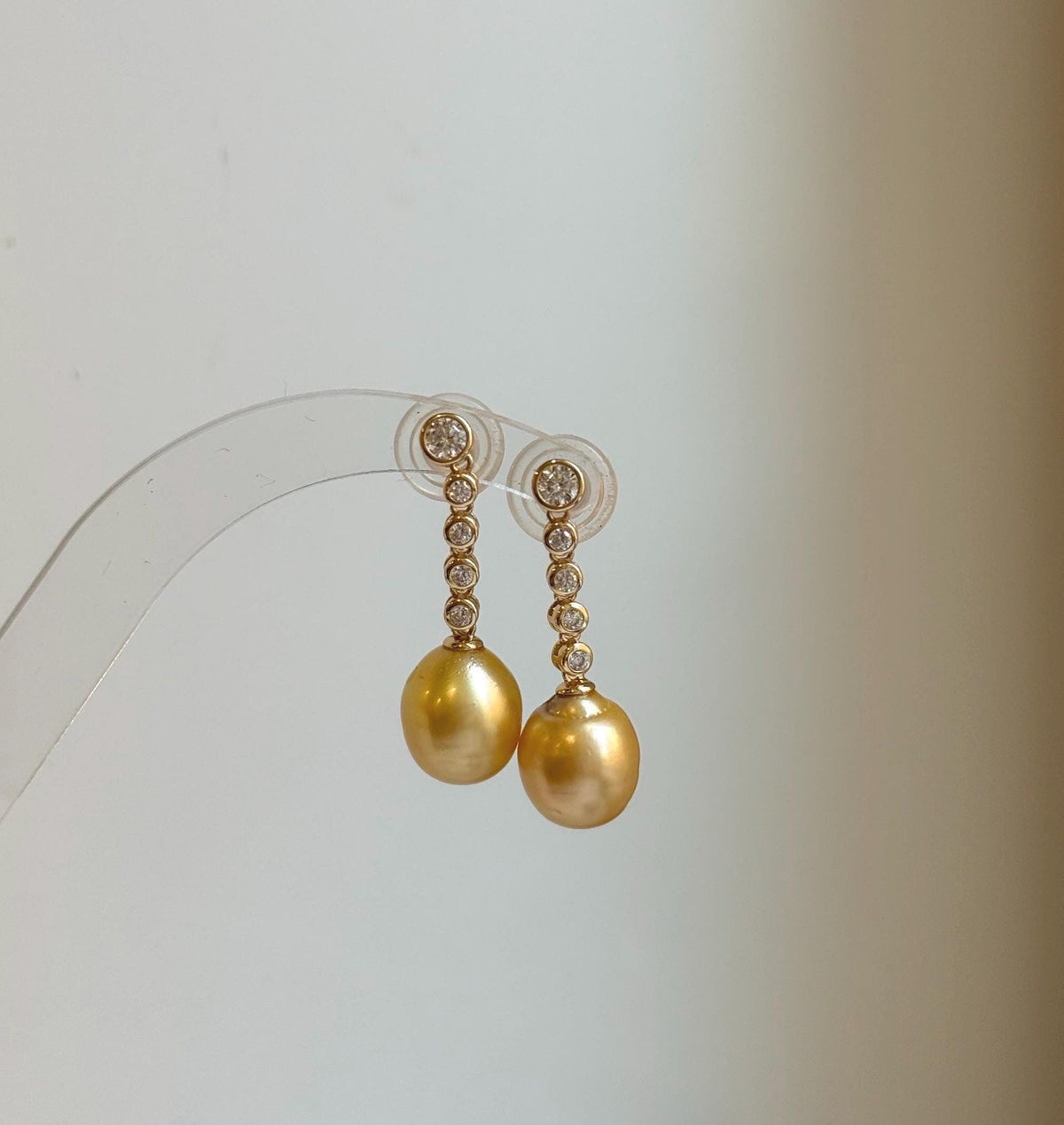 Elly’s 10.7mm Genius South sea deep golden ocean Pearls Earrings: Extreme luster mirrored, 3.1cm high, S925 silver earrings chandeliers. high quality daily office earrings gift for her birthday