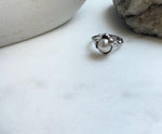 Elly’s 8.5mm Akoya off white ocean pearl Ring: Extreme luster mirrored, s925 silver adjustable ring. Pearl Jewelry Idea. Pearl Ring gift for her birthday