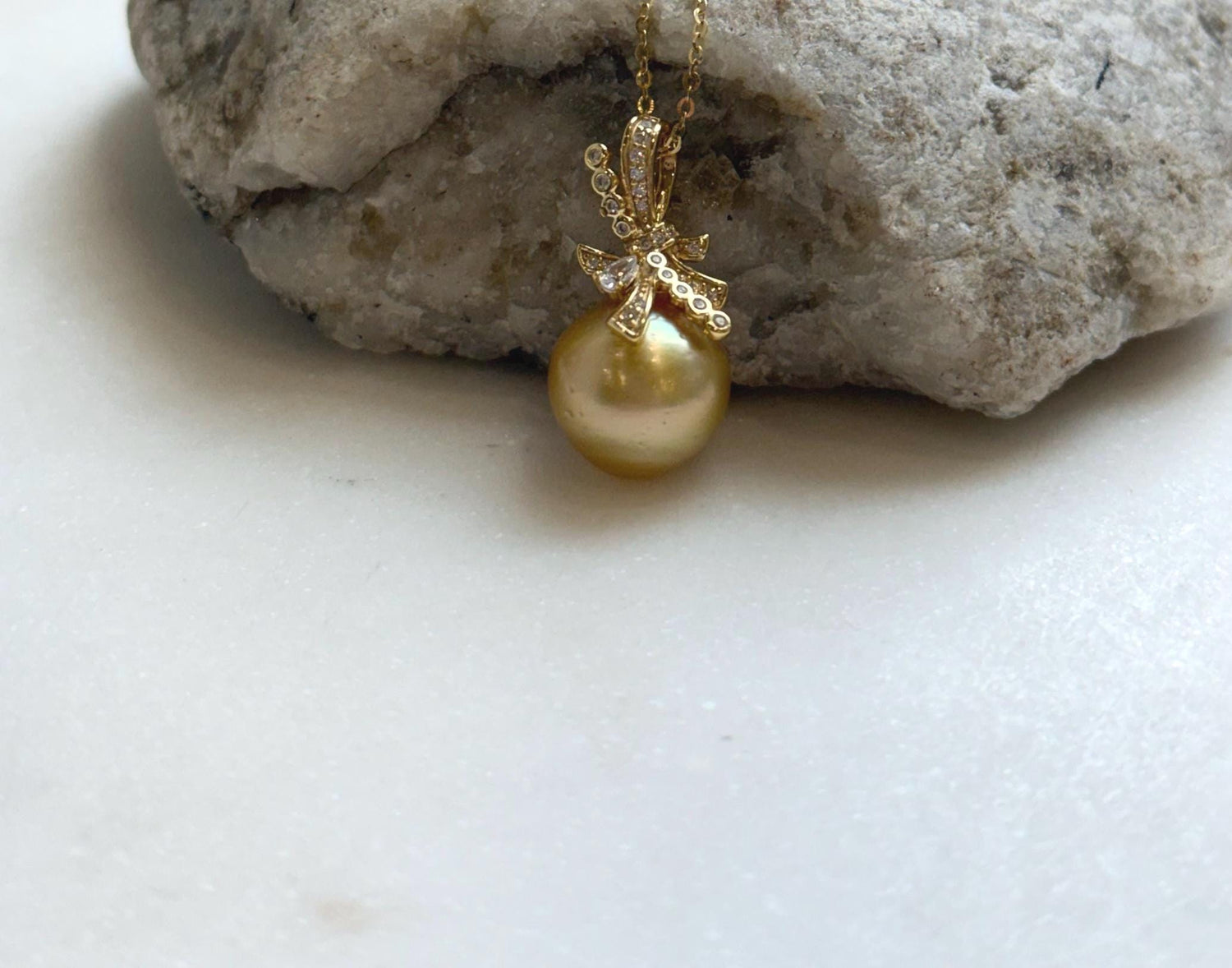 Elly’s 12.1mm Genius South sea deep golden ocean pearl Pendant: Extreme luster, 2.4cm high, s925 silver 18k gold plated minimalist pendant. gift for her birthday anniversary