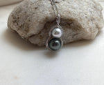Elly’s 8.6-10.4mm Akoya Tahitian ocean pearl Pendant: Extreme luster, 3.1cm high, S925 Silver Gourd pendant Chain Set.