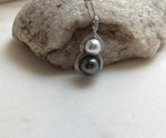 Elly’s 8.6-10.4mm Akoya Tahitian ocean pearl Pendant: Extreme luster, 3.1cm high, S925 Silver Gourd pendant Chain Set. gift for her holiday