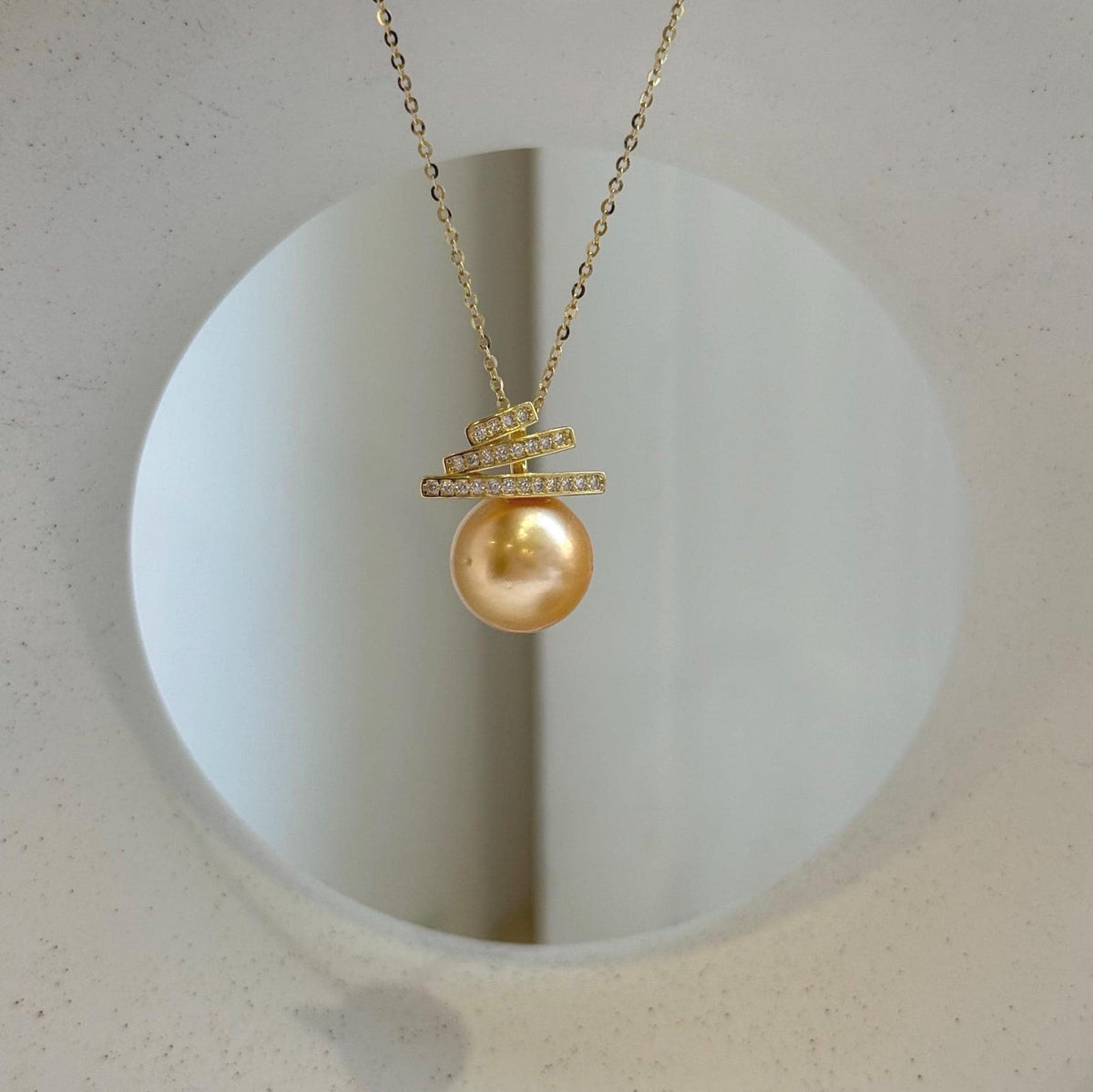 Elly’s 12mm Genius South sea deep golden ocean pearl Pendant: Extreme luster, 2cm high, s925 silver minimalist pendant. golden ocean pearl pendant gift for her