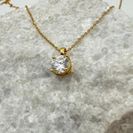 Round Cut Moissanite 4-Prong Necklace | 1.0 CT D/VVS1 Flawless Brilliant Cut Moissanite Pendant | Solid S925 Silver Minimalist Jewelry