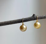 Elly’s 11.5mm Genius South sea golden ocean Pearls High-heel Earrings hooks: Extreme luster mirrored, 2.2cm high, S925 silver cool earrings. high quality golden pearls earrings hooks gift for her holiday