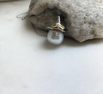 Elly’s 13.7mm Edison Cold White Pearl Witch Pendant: Extreme luster, 2.6cm high, s925 silver cool pendant necklace set. large white Edison Pearl cool pendant for her birthday