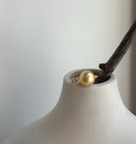 Elly’s 9.6mm South sea deep golden ocean pearl Ring: Extreme luster mirrored, S925 silver with gold plated adjustable floral Ring. high quality golden pearl ring for her birthday