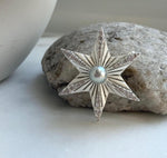 Elly’s 8.9mm Akoya ocean pearl Star brooch pendant 2in1: Extreme luster mirrored, 4.5cm dia. high quality daily office pearl brooch for her Mother’s Day gift