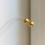 Elly’s 10mm Genius natural South sea Deep Tea Gold ocean Pearls Earrings studs: Extreme luster, S925 silver minimalist earrings studs. high quality golden ocean pearl earrings for her