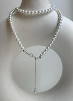 Elly’s 4.7-5.3mm Insale Freshwater White Pearls Necklace: Extreme luster mirrored, To 18.9”, S925 silver necklace strand. daily office small pearls necklace gift for her Mother’s Day