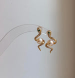 Elly’s Insale Akoya ocean pearls Snake Earrings: Extreme luster mirrored, 6.6mm, S925 silver cool earrings. high quality ocean pearls snake earrings for her