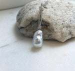 Elly’s 12.2x19.2cm Genius Australian Ocean White silver pearl Pendant: Extreme luster mirrored, 5.2cm high, S925 Silver pendant. white ocean baroque pearl pendant for her holiday