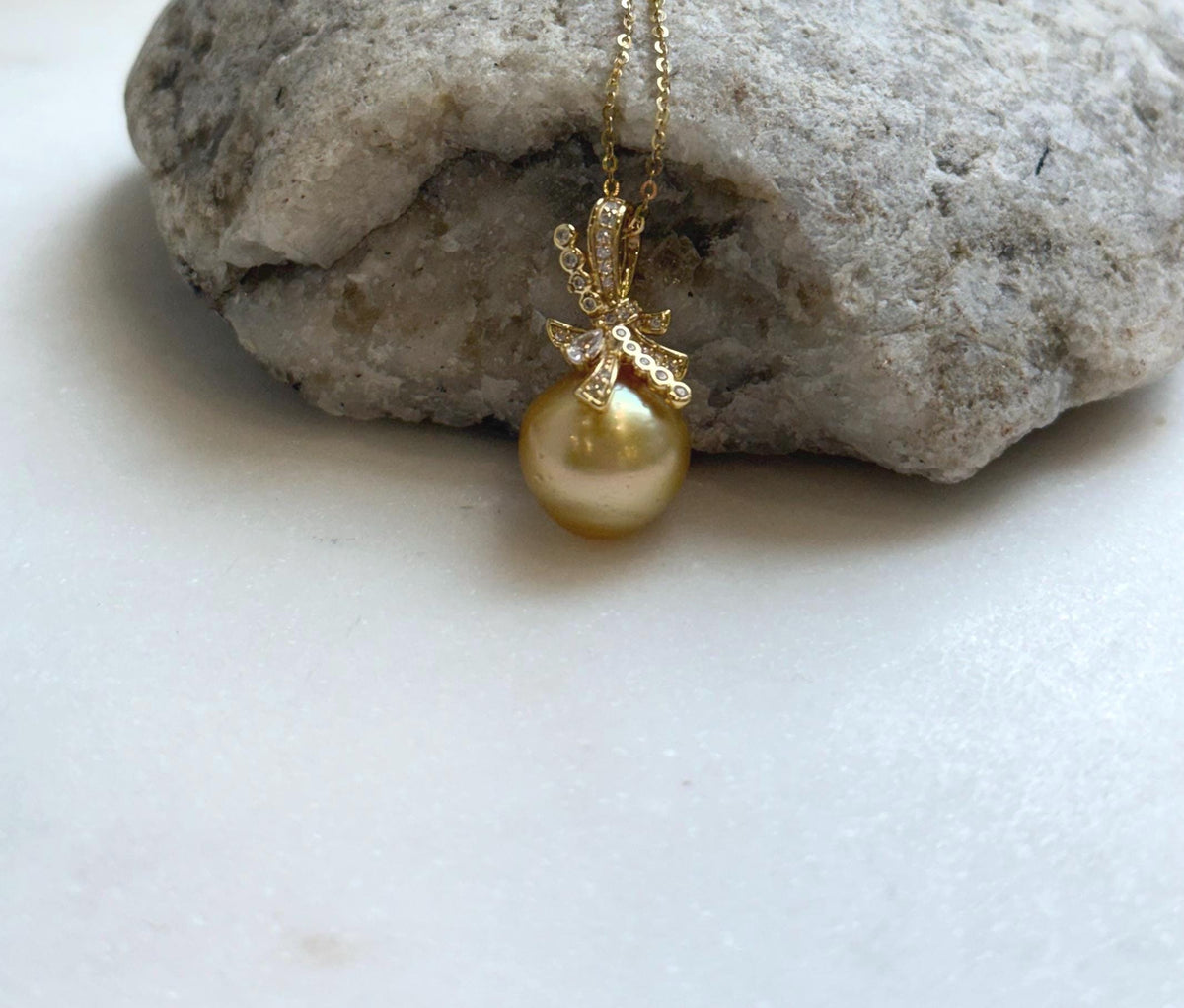 Elly’s 12.1mm Genius South sea deep golden ocean pearl Pendant: Extreme luster, 2.4cm high, s925 silver 18k gold plated minimalist pendant. gift for her birthday