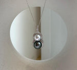 Elly’s 8.6-10.4mm Akoya Tahitian ocean pearl Pendant: Extreme luster, 3.1cm high, S925 Silver Gourd pendant Chain Set. gift for her anniversary
