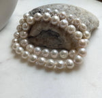 Elly’s 41pcs ivory Pop Crinkle Edison Pearls Necklace Strand: Extreme luster, 9.2-11.4mm, 17.5”, S925 silver necklace. gift for her Mother’s Day